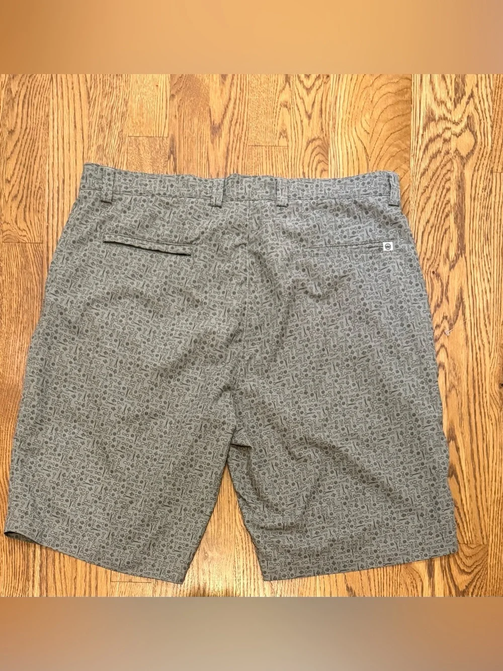 Peter Millar Gray Micro-Pattern Flat Front Shorts